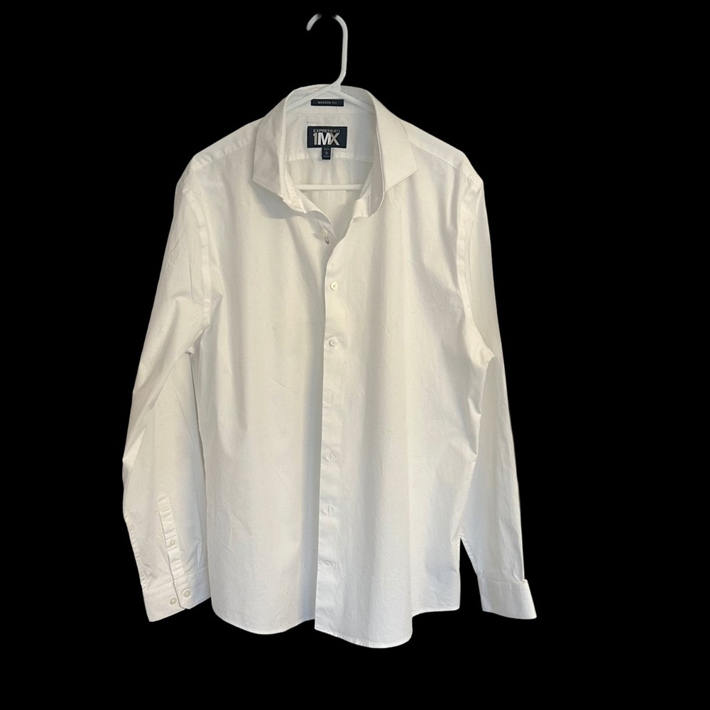 Expressmen 1MX Men's Classic White Dress Shirt. size XL
